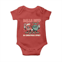 Funny Christmas Bowling Baby Onesie Balls Deep In Christmas Spirit - Wonder Print Shop
