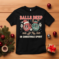 Funny Christmas Bowling T Shirt Balls Deep In Christmas Spirit - Wonder Print Shop