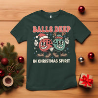 Funny Christmas Bowling T Shirt Balls Deep In Christmas Spirit - Wonder Print Shop