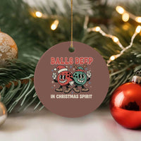 Funny Christmas Bowling Ceramic Ornament Balls Deep In Christmas Spirit - Wonder Print Shop