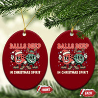Funny Christmas Bowling Ceramic Ornament Balls Deep In Christmas Spirit - Wonder Print Shop