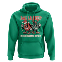 Funny Christmas Bowling Hoodie Balls Deep In Christmas Spirit - Wonder Print Shop