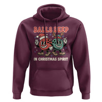 Funny Christmas Bowling Hoodie Balls Deep In Christmas Spirit - Wonder Print Shop