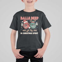 Funny Christmas Bowling T Shirt For Kid Balls Deep In Christmas Spirit - Wonder Print Shop