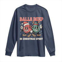 Funny Christmas Bowling Long Sleeve Shirt Balls Deep In Christmas Spirit - Wonder Print Shop