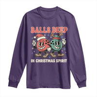 Funny Christmas Bowling Long Sleeve Shirt Balls Deep In Christmas Spirit - Wonder Print Shop