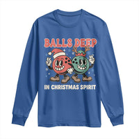 Funny Christmas Bowling Long Sleeve Shirt Balls Deep In Christmas Spirit - Wonder Print Shop