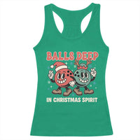 Funny Christmas Bowling Racerback Tank Top Balls Deep In Christmas Spirit - Wonder Print Shop