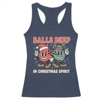 Funny Christmas Bowling Racerback Tank Top Balls Deep In Christmas Spirit - Wonder Print Shop