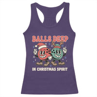 Funny Christmas Bowling Racerback Tank Top Balls Deep In Christmas Spirit - Wonder Print Shop