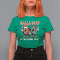 Funny Christmas Bowling T Shirt For Women Balls Deep In Christmas Spirit - Wonder Print Shop