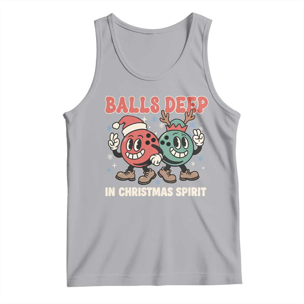 Funny Christmas Bowling Tank Top Balls Deep In Christmas Spirit - Wonder Print Shop