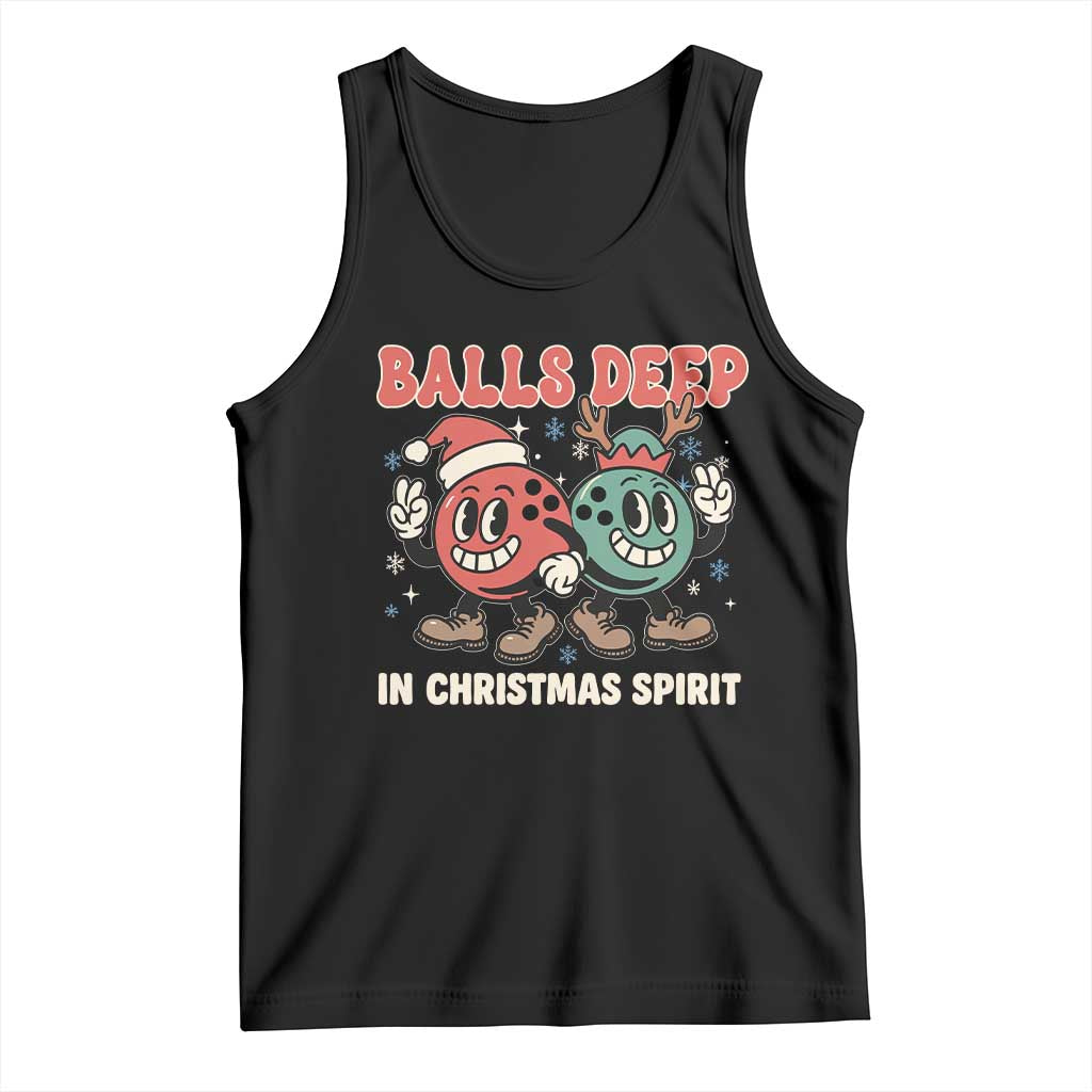 Funny Christmas Bowling Tank Top Balls Deep In Christmas Spirit - Wonder Print Shop