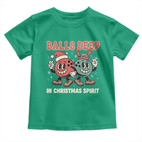 Funny Christmas Bowling Toddler T Shirt Balls Deep In Christmas Spirit - Wonder Print Shop