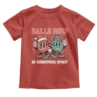 Funny Christmas Bowling Toddler T Shirt Balls Deep In Christmas Spirit - Wonder Print Shop