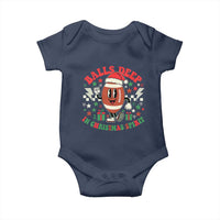 Funny Xmas American Football Baby Onesie Balls Deep In Christmas Spirit Game Day - Wonder Print Shop