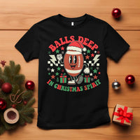 Funny Xmas American Football T Shirt Balls Deep In Christmas Spirit Game Day - Wonder Print Shop