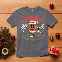 Funny Xmas American Football T Shirt Balls Deep In Christmas Spirit Game Day - Wonder Print Shop