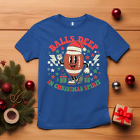 Funny Xmas American Football T Shirt Balls Deep In Christmas Spirit Game Day - Wonder Print Shop