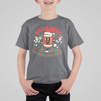 Funny Xmas American Football T Shirt For Kid Balls Deep In Christmas Spirit Game Day - Wonder Print Shop