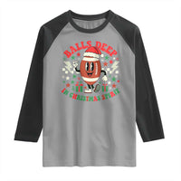 Funny Xmas American Football Raglan Shirt Balls Deep In Christmas Spirit Game Day - Wonder Print Shop