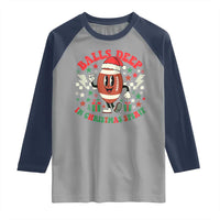 Funny Xmas American Football Raglan Shirt Balls Deep In Christmas Spirit Game Day - Wonder Print Shop
