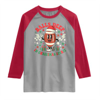 Funny Xmas American Football Raglan Shirt Balls Deep In Christmas Spirit Game Day - Wonder Print Shop