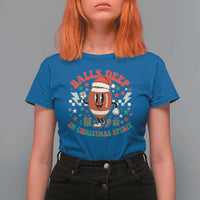 Funny Xmas American Football T Shirt For Women Balls Deep In Christmas Spirit Game Day - Wonder Print Shop