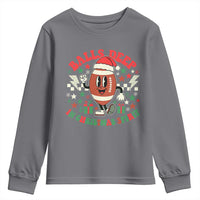 Funny Xmas American Football Youth Sweatshirt Balls Deep In Christmas Spirit Game Day - Wonder Print Shop