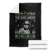 The Dude Abides Christmas Bowling Throw Blanket Funny Bowling Movie - Wonder Print Shop