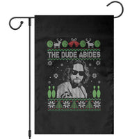 The Dude Abides Christmas Bowling Garden Flag Funny Bowling Movie - Wonder Print Shop
