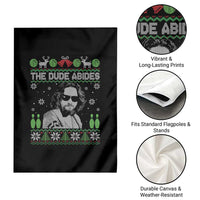 The Dude Abides Christmas Bowling Garden Flag Funny Bowling Movie - Wonder Print Shop