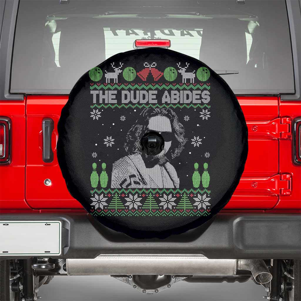 The Dude Abides Christmas Bowling Spare Tire Cover Funny Bowling Movie - Wonder Print Shop