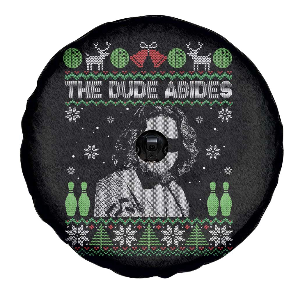 The Dude Abides Christmas Bowling Spare Tire Cover Funny Bowling Movie - Wonder Print Shop