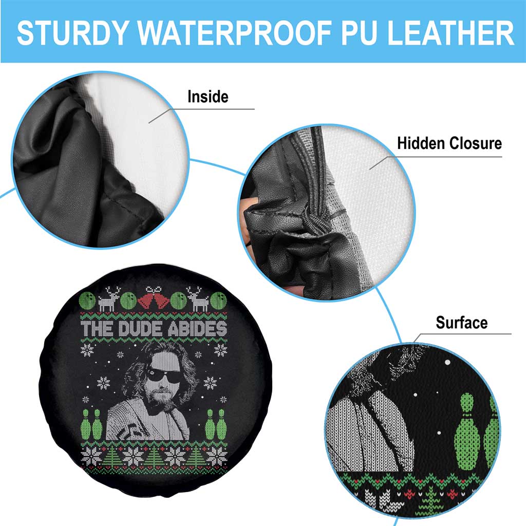 The Dude Abides Christmas Bowling Spare Tire Cover Funny Bowling Movie - Wonder Print Shop