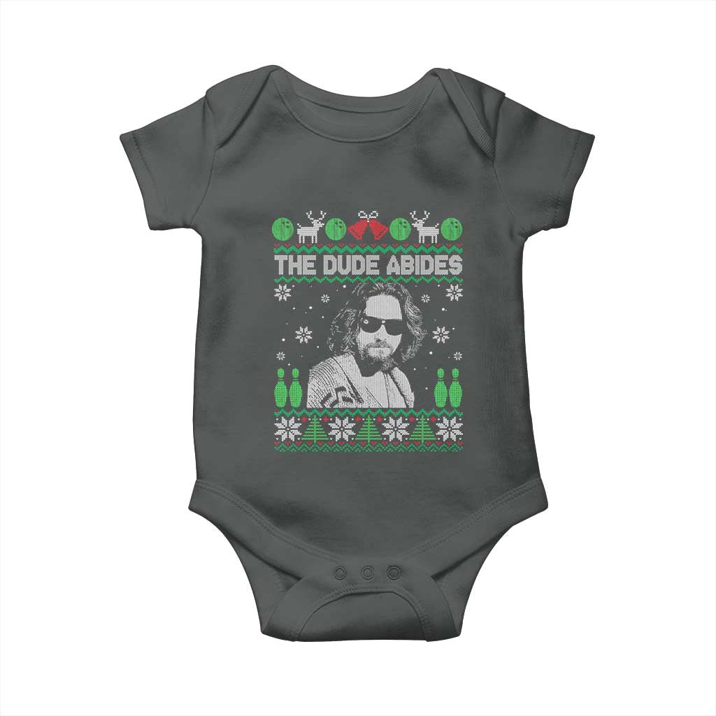 The Dude Abides Christmas Bowling Baby Onesie Funny Bowling Movie - Wonder Print Shop
