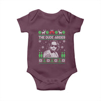 The Dude Abides Christmas Bowling Baby Onesie Funny Bowling Movie - Wonder Print Shop