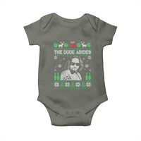The Dude Abides Christmas Bowling Baby Onesie Funny Bowling Movie - Wonder Print Shop