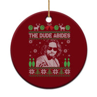 The Dude Abides Christmas Bowling Ceramic Ornament Funny Bowling Movie - Wonder Print Shop