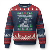The Dude Abides Xmas Bowling Ugly Christmas Sweater Funny Bowling Movie - Wonder Print Shop