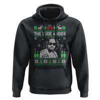 The Dude Abides Christmas Bowling Hoodie Funny Bowling Movie - Wonder Print Shop