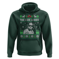 The Dude Abides Christmas Bowling Hoodie Funny Bowling Movie - Wonder Print Shop