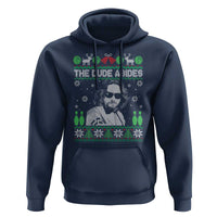 The Dude Abides Christmas Bowling Hoodie Funny Bowling Movie - Wonder Print Shop