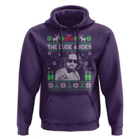 The Dude Abides Christmas Bowling Hoodie Funny Bowling Movie - Wonder Print Shop