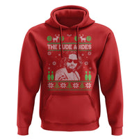 The Dude Abides Christmas Bowling Hoodie Funny Bowling Movie - Wonder Print Shop