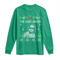 The Dude Abides Christmas Bowling Long Sleeve Shirt Funny Bowling Movie - Wonder Print Shop