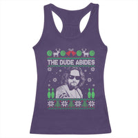 The Dude Abides Christmas Bowling Racerback Tank Top Funny Bowling Movie - Wonder Print Shop