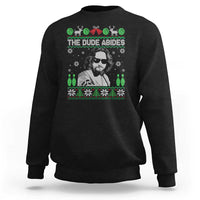 The Dude Abides Christmas Bowling Sweatshirt Funny Bowling Movie - Wonder Print Shop