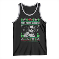 The Dude Abides Christmas Bowling Tank Top Funny Bowling Movie - Wonder Print Shop