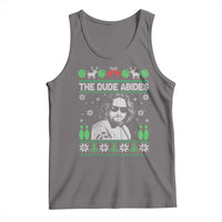 The Dude Abides Christmas Bowling Tank Top Funny Bowling Movie - Wonder Print Shop